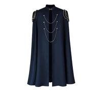 Gralara Cape avec Col Droit Gothique, Bleu, Taille Unique