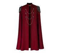 Gralara Cape avec Col Droit Gothique, Rouge, Taille Unique