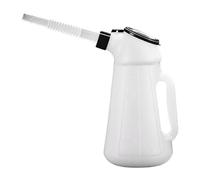 Gralara Car Oil Can Bidon Huile Bec Étiré Indicateur Quantité Couvercle Anti-poussière Polypropylène Convient pour Réparation Voiture Maintenance, 5l 34cm