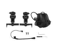 Gralara Casque Audio de Chasse avec Intégré, Protection Auditive Portable, Oreilles pour La Tonte et La Communication Lors de La Chasse, Noir