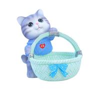 Gralara Cat Tray Resin Statue Tray Decor Home Decor Key Bowl for Entryway Cat Figure for Bedroom, Style C