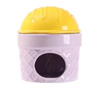 Gralara Céramique pour Hamsters, Habitat pour Hamsters, Cachette Mignonne D'intérieur pour Petits Animaux comme Les Gerbilles, Les Hérissons et Les, Jaune