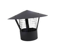 Gralara Chapeau de Cheminée En Acier Inoxydable pour Cheminée, Capuchon de Toit Rond pour Cheminée, Capuchon de Remplacement pour Cheminée, Convient pour un tuyau de 125 mm