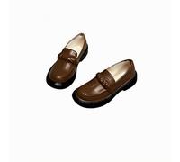 Gralara Chaussures pour Poupée OB22 OB24 Mocassin Loafer Accessoire Mini Soulier PVC Bout Rond Bride Décorative à Enfiler Silhouette Miniature pour Habillage Photo Collection Jeu , Marron