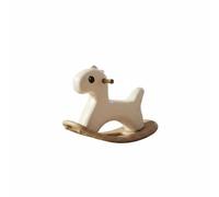 Gralara Cheval à Bascule en Plastique Anti-Basculement Jouet à Bascule Dinosaure Base Élargie pour Bébés, Enfants, Intérieur, Chambre d'enfant, Salle de Jeux, Kaki, avec Bande