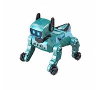 Gralara Chien Robot Interactif Jouet Électronique Animal de Compagnie Robotique Mascotte Compagnon de Bureau Commande à Distance et Mode Internet Adapté aux, Bleu Sarcelle