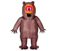 Gralara Combinaison Gonflable D'ours Intégral Mascotte Ours Énorme Mascotte avec Tête Géante pour Adultes, Soirées Déguisées, Halloween, Spectacles, 150-190 Cm, Costume Gonflable D Ours