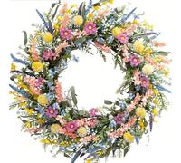 Gralara Couronne de porte artificielle, couronne de fleurs sauvages pour festival