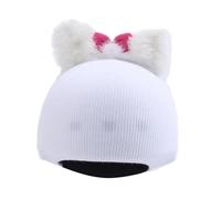 Gralara Couvre-Casque de Ski Tricoté pour Adultes Casque Accessoire Décoratif Créatif Universel Convient Aux Sports d'hiver Utilisation Quotidienne, Rose Rouge