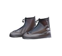 Gralara Couvre-Chaussures Imperméables Antidérapants Protège-Chaussures Surbottes Suralliers en PVC Résistant avec Sangle Ajustable et Cordon en Haut, Marron, XXXL