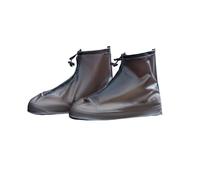 Gralara Couvre-Chaussures Imperméables Antidérapants Protège-Chaussures Surbottes Suralliers en PVC Résistant avec Sangle Ajustable et Cordon en Haut, Marron, XXL