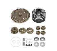 Gralara Différentiel RC 39 Dents Assemblage Engrenage Différentiel Transmission Interne Pignon Couronne Arbre Boîtier Alliage Ajustement Serré Suitable pour, Noir