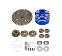 Gralara Différentiel RC 39 Dents Assemblage Engrenage Différentiel Transmission Interne Pignon Couronne Arbre Boîtier Alliage Ajustement Serré Suitable pour, Bleu