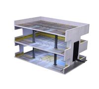 Gralara Diorama Garage 1/64 Signalétique Imprimée Parking Miniature Trois Niveaux Éclairage LED Maquette Parking Garage
