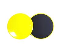 Gralara Disques D'exercice Double Face Glissant Disques Glisse Double Face Compact pour Maison, Déplacement, Yellow