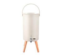 Gralara Distributeur Thermique avec Affichage Température sur Pieds Distributeur Boissons avec Robinet à Double Paroi Isotherme pour Événements, Array, Blanc Cassé, 5.0L