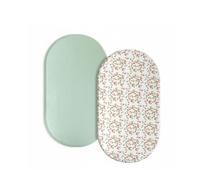 Gralara Drap Housse Berceau en Coton Drap Bébé Drap Berceau Drap Matelas Tissu Doux et Aéré Confort Peau Délicate Lavage Simple Adapté aux Sommeil Quotidien, Cerise Verte, 133-71-22cm