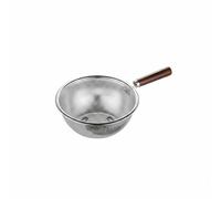 Gralara Écumoire En Acier Inoxydable Multi-Usage Passoire à Manche En Bois Léger Tamis à Mailles Fines pour Friture, Blanchiment, 20 Cm