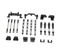 Gralara Ensemble Complet de Biellettes D'essieu pour Voiture RC, Pièce de Rechange En Métal, Version Renforcée Antichoc, pour Modèle RC LC79 Hobby Outdo, Noir, Style A