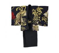 Gralara Ensemble Kimono Poupée Manches Larges Kimono Poupée Doublure Noire Objet Miniature , Kimono Poisson Rouge