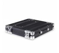 Gralara Equipment Enclosure Micro sans Fil 1U Bords en Aluminium Mallette Récepteur Micro 1U Antichoc Rack Audio pour Ingénieurs du Son, DJs, Scène, Studio, Noir