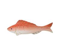 Gralara Figurine de Poisson En Bois, Statuette de Poisson, Cadeau D'anniversaire Artisanal, Sculpture Décorative pour La Maison, Ornement de Table pour Hô, Rouge