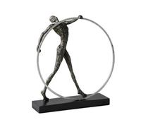 Gralara Figurine Gymnaste sur Pied | Finition Texturée Foncée, Statute Gymnaste, Morne, Décoratif, pr Salon, Entrée, Amateurs d'art, Style B