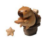 Gralara Figurine Miniature En Bois Représentant Un Puzzle de Crottes de Capybara, Statuette D'animal de Mariage