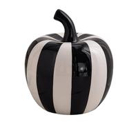 Gralara Fruit Statue Figurine Statuette Céramique Décoration Fruits Rayures Sculpture Créative Ornement Table Cadeau Adapté Salon Bureau Hôtel Restaurant, Pomme 20x17cm