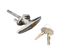 Gralara Garage Serrure Verrou Porte Garage Sécurité Accessoires Clés Croix Cylindre Laiton Anti Effraction Installation Rapide Compatible Garages Box, avec 2 Clés