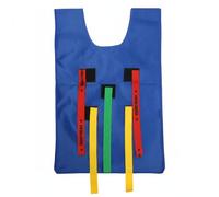 Gralara Gilet à Tirer la Queue Adhésif Gilet Attrape-Queue Léger Jeu Lancer Attraper pour Enfants, Blue, Adult