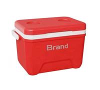 Gralara Glacière Isotherme Conteneur de Transport Boîte Réfrigérée Coffre à Glace Portable Corps Rigide Couvercle à Charnières Verrou Avant Poignée Supérieure, Rouge