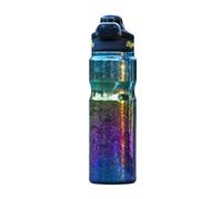 Gralara Gour En Titane Portable Bouteille avec Double Couvercle Pratique Gour avec Poignée pour Bureau, Multicolore