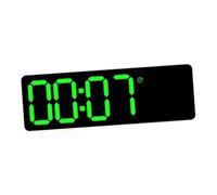 Gralara Grande Horloge Murale Numérique Rectangulaire avec Réveil et Minuteur 12/24h, Idéale pour Le Bureau, Une étagère Ou Une Chambre, feu vert