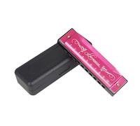 Gralara Harmonica Diatonique 10 Trous 20 Instrument Bois Vent Métal Coloré Facile à Transporter Nettoyage Simple Adapté Aux Débutants Amis Enfants Fête M, or rose