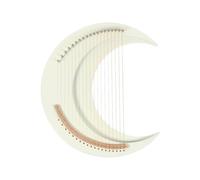 Gralara Harpe Lyre à 19 Lisse Harpe Lyre En Courbé Réglable pour Adultes