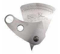 Gralara Jauge de Mesure D'angle de Soudure Acier Inoxydable Jauge D'angle Soudure Lecture Précise Outil Industriel pour Atelier