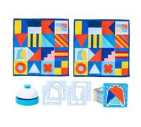 Gralara Jeu de Correspondance pour Enfants Jeu de Réflexion Jeu de Cartes Cloche Interactive Apprentissage Précoce Observation et Prise de Tour Équitable, D15-Maître Tailleur Débutant 0.45