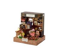 Gralara Kit Maison Miniature Bricolage Maison Miniature à Construire Compacte pour Bricoleurs, Étagère, K-079 Café Léger