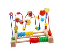 Gralara Labyrinthe de Perles En Bois, Jeu éducatif Circulaire pour La Coordination œil-main, Perles Colorées à Rouler, Jouet Amusant pour Enfants et Famille.