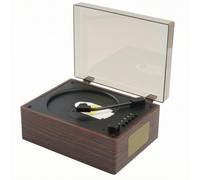 Gralara Lecteur CD Portable Fil | Bluooth, Compact, Lecteur Musique Table, pr Chambre, lon, Bureau, Mélomanes, Noyer