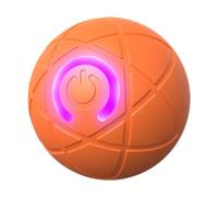 Gralara Les Animaux de Compagnie de Jouet pour Chiens Interactifs à Mastication de Traning Keep Pet Bank Light Up Chasing Automatic Rolling USB P, Orange