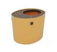 Gralara Litière pour Chat Fermée Bac à Litière Coffret Maison de Toilette Fonction Entrée par Le Haut Anti Projection en Plastique Adaptée aux Appartements, Orange, Petit