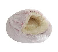 Gralara Lits D'intérieur Ronds en Forme de Nid, pour Chiens de Petite et Moyenne Taille, Conçus pour Soi-même et Son Chien, Rose 50cm