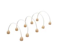 Gralara Lot de 5 Cerceaux de Croquet En Bois pour Jeux D'intérieur et de Famille