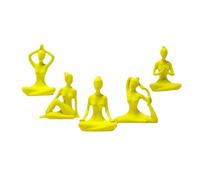 Gralara Lot de 5 statuettes en résine représentant des postures de, sculptures artistiques pour vitrine.