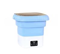 Gralara Machine à Lessive Portable Lave-linge Pliant Mini Laveur Cuve Repliable à Bord Arrondi Couvercle Sombre Lavage de Petites Quand un Grand Appareil Est, Bleu