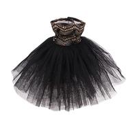 Gralara Magnifique Tenue de Mariée, Robe et Ensemble pour Poupée BJD (noir) / 4 Accessoires