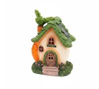 Gralara Maison Carotte Solaire Lumineux Maison Lumineuse En Résine Éclairage Doux Statuette pour Enfants, Cour, Vert