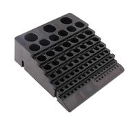 Gralara Mallette de Rangement pour Fraisage, Boîte de Rangement pour Perceuse, Emballage D'outils, Pièce de Rechange, Robuste, Multifonctionnelle, Noire P, 85 Trous
